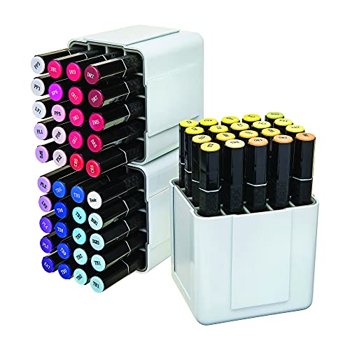Deflecto Interlocking Marker Organizer, Desk and Craft Organizer, Stores up to 20 Markers, White, 4 1/4"W x 4"H x 4 3/8"D (29123CR)