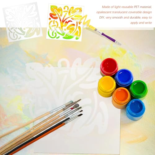 FSWCCK 25 Pcs 10mil 12 x 12 Inch Milky Translucent PET Blank Stencil Sheets, Mylar Sheets for Stencils, Template Plastic for Quilting Mylar Stencils, Laser Cutting, Gyro-Cut Tool Template Material - color: Milky Translucent 10 mil
