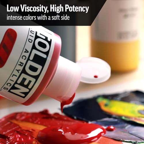 Golden Fluid Acrylics - Pyrrole Red - 4 oz Bottle