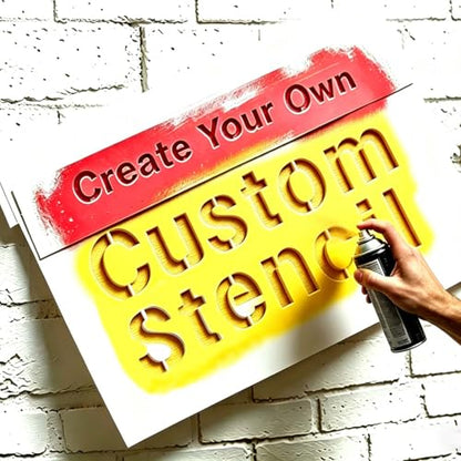 Custom Stencil for Spray Painting, Personalized Reusable Stencils for Crafts, Wood & Signs, Professional Laser Cut Letter Stencils and Logo Template (Custom Stencil04) - color: Custom Stencil04