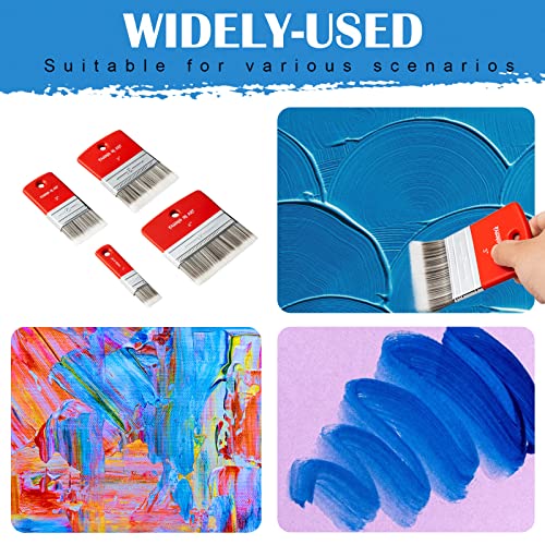 Falling in Art Flat Paddle Paint Brush, Scale Brush for Oil and Acrylic Paints,3 Inch - color: Flat, size: 3''