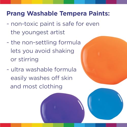 Prang Washable Tempera Paint, Red, 16 Oz., 1 Count - color: Red, size: 16 Fl Oz (Pack of 1)