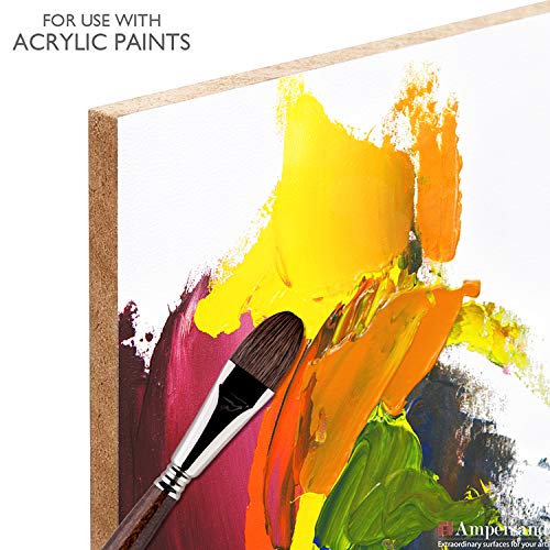Ampersand Artist Panel Canvas Texture Surface for Painting, 3/8 Inch Depth, 9X12 Inch (AP9M912) - size: 9X12, style: 3/8" Flat