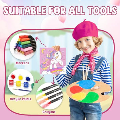 CONDA 12 Pcs Pre Drawn Canvas to Paint 6x6 Inch, Animal Pre Printed Canvas for Painting with 12 Acrylic Paint Sets and 12 Brushes for Kids Beginners Students, DIY Paint Art Supplies - color: Animal Canvas Kit