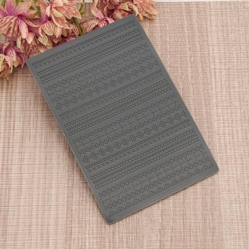 Polymer Clay Texture Sheets for Boho Style Earring Jewerly Making, Flowers Geometric Clay Texture Stamps Mat for Polymer Clay Projects Polymer Clay Earrings Tools