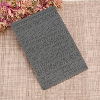 Polymer Clay Texture Sheets for Boho Style Earring Jewerly Making, Flowers Geometric Clay Texture Stamps Mat for Polymer Clay Projects Polymer Clay Earrings Tools