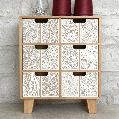16 Pieces Stencils for Painting, Abstract Texture Mixed Media Art Supplies Crafts Reusable Layering Stencil Brick Pattern Templates for Drawing Card Making Canvas Furniture Paper (Type-A) - style: TYPE-A