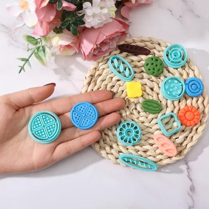 ORIGACH 17 Pcs Bread Shape Clay Cutters, Bread Polymer Clay Cutter for Earring Making Bakery Bread Clay Cutters for Jewelry Making - style: Bread
