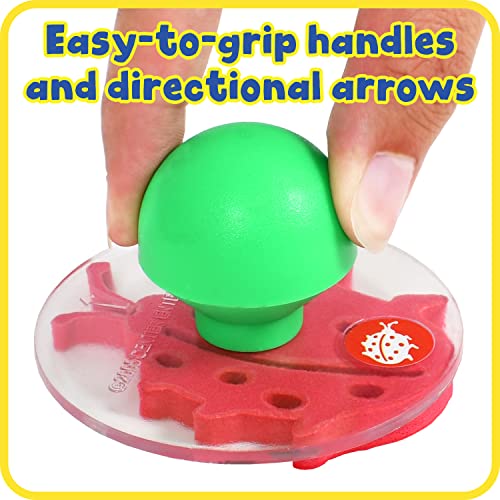 READY 2 LEARN Giant Stampers | Insects | Set of 6 | Stamps for Kids | Bug Designs | Easy-Grip Washable Set for Toddlers, Arts & Crafts