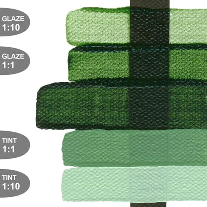 GOLDEN Fluid Acrylics, Jenkins Green, 16 fl. oz. Bottle, Professional Acrylic Paint, Semi-Transparent