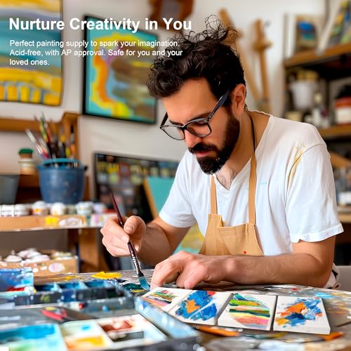 AUREUO Mini Stretched Canvas - 4x6 Inch/24 Pack - 2/5 Inch Profile Small Square Canvas - Gift Set Bulk Pack Canvases for Acrylic Painting & Craft - size: 4"x6"