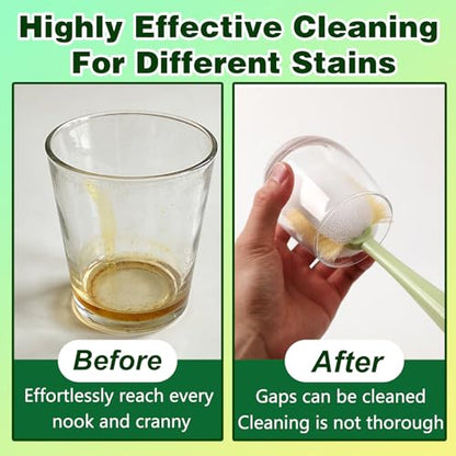 5 in 1 Bottle Cleaning Brush Set, 2026 New Multifunctional Water Bottles Cleaner Brushs, Detachable Portable Bottle and Cup Lid Cleaning Brush Tool, Straw, Lid, Gap & Cup Brushes (Green + White)