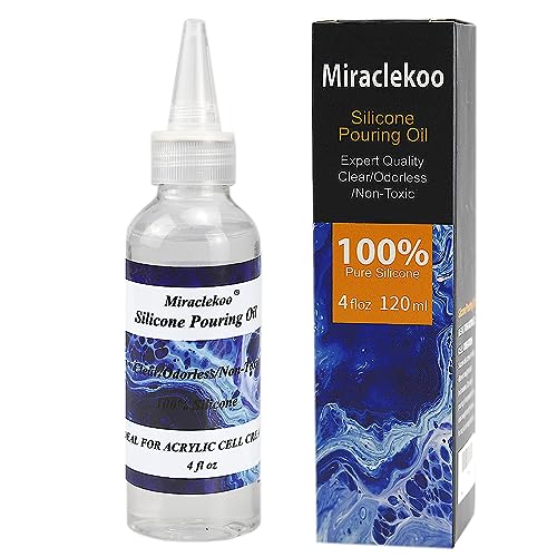 Silicone Pouring Oil Pure Silicone Oil for Creating Cell in Acrylic Paint Resin Pouring,4 Ounce - size: 4 Ounce (Pack of 1)