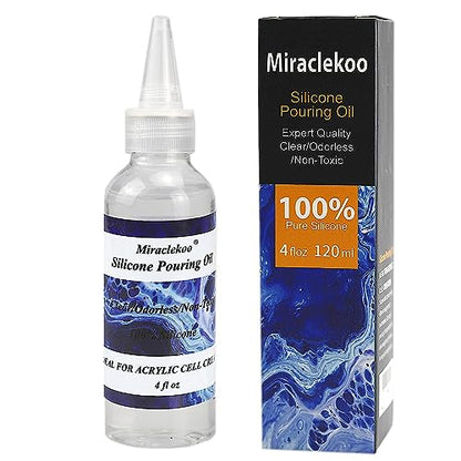 Silicone Pouring Oil Pure Silicone Oil for Creating Cell in Acrylic Paint Resin Pouring,4 Ounce - size: 4 Ounce (Pack of 1)