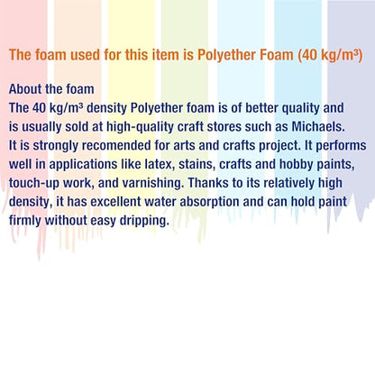 Foam Brush 25pcs with High Density Foam for Multi Project(1/2", 1", 2", 3") - size: 1/2"-3" assorted 25pcs