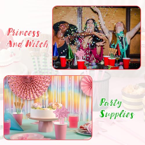 36 Pack Witch and Princess Party Favors Including Witch Broom Pens and Pink Star Ballpoints Pink and Green Favors for Halloween Party Supplies Decorations Goodie Bag