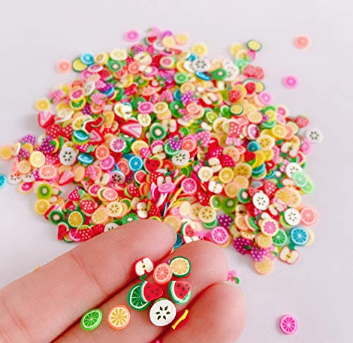 3000 PCS Polymer Fruit Slices Nail Art Slice for DIY 3D Polymer Slices Making for Nail Art（Fruit Slices） - color: Fruit