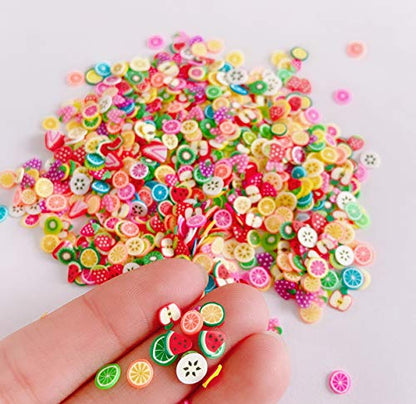 3000 PCS Polymer Fruit Slices Nail Art Slice for DIY 3D Polymer Slices Making for Nail Art（Fruit Slices） - color: Fruit