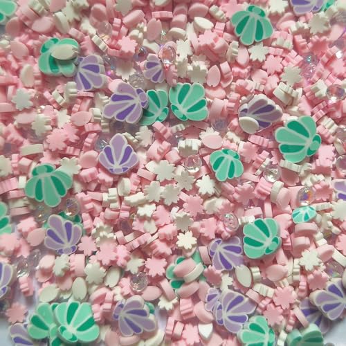 40g Fimo Polymer Shells Adults Nails Slices Art Design Supplies DIY Craft (Shell) - color: Shell