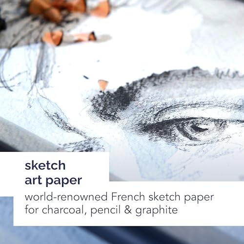 Canson Artist Series Sketch Book Paper Pad, for Pencil and Charcoal, Acid Free, Hardbound, 65 Pound, 8.5 x 11 Inch, 108 Sheets - size: 8.5"X11"