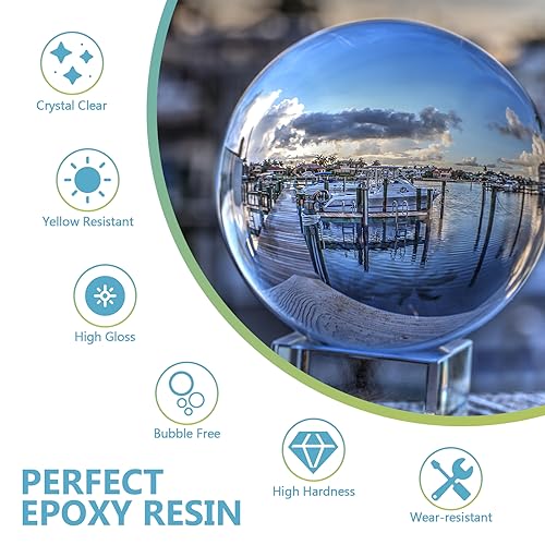 OcePor Epoxy Resin-1 Gallon, Crystal Clear Epoxy Resin Kit, No Yellowing No Bubble Art Resins Casting Resin for Art Crafts, Jewelry Making, Wood & Resin Molds(0.5 Gallon x 2) - size: 1 Gallon