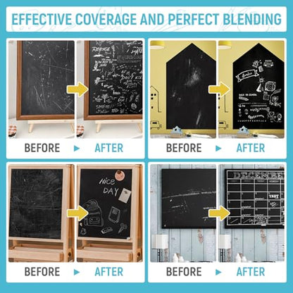 Chalkboard Paint Black Chalk Board Touch Up Paint for Wood, Metal, Glass, Wall, Plaster Boards Sign, Frame Any Surface Black Matte Finish, Acrylic Non-Toxic, Quick-Dry 30ml, 1.5oz - color: Matte Black, size: 1.5 Fl Oz (Pack of 1)