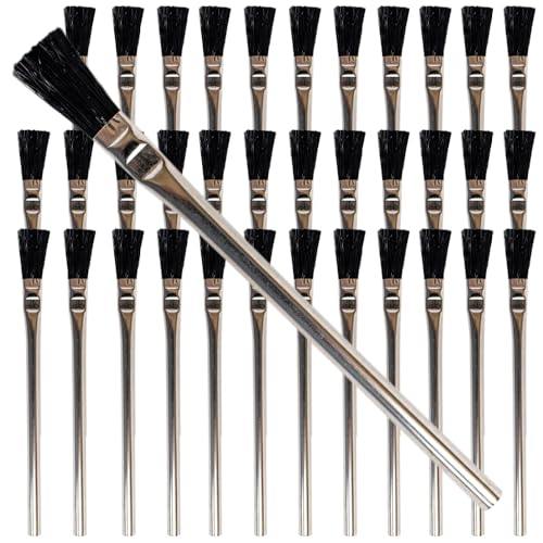 Pro Grade - Acid Brushes - 36 Count 3/8 Inch Boar Hair Acid Flux Brushes