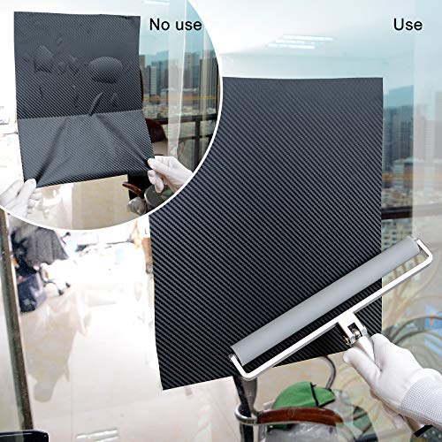 Gomake 12 Inch Rubber Pasting Roller Squeegee Rolling Wheel Power Cleaner Rubber Rollers for Crafting, Glue Roller Paint Brush for Printmaking Stamping Gluing, Anti Skid Tape Construction - size: 12-inch