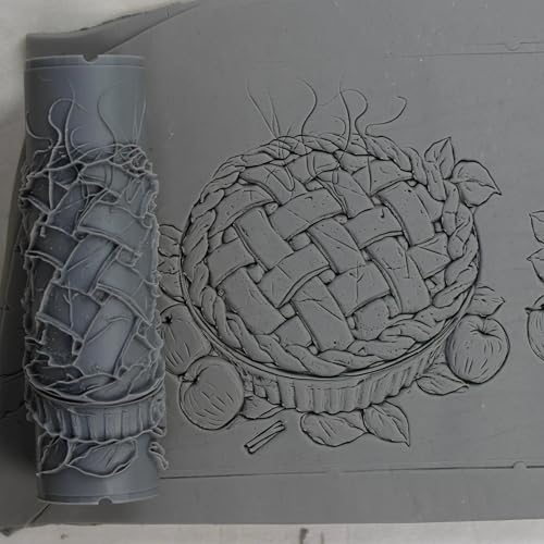 Apple Pie Clay Texture Roller 4" for Polymer Clay - color: Apple Pie Roller
