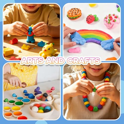 MuseLuxe Air Dry Clay - 200 Pack Modeling Clay Kit with 3 Sculpting Tools,Safe & Non-Toxic,DIY Magic Toys Gifts for Boys,Girls,Kids - color: 200 Colors