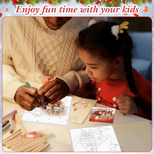 Sherr 12 Pcs Pre Drawn Canvas Pre Printed Canvas for Adults Sip and Paint Party Canvases Painting Kit for Summer Easter Mother's Day Party Favor(Classic Xmas,8 x 8 Inch) - size: 8 x 8 Inch, style: Classic Xmas