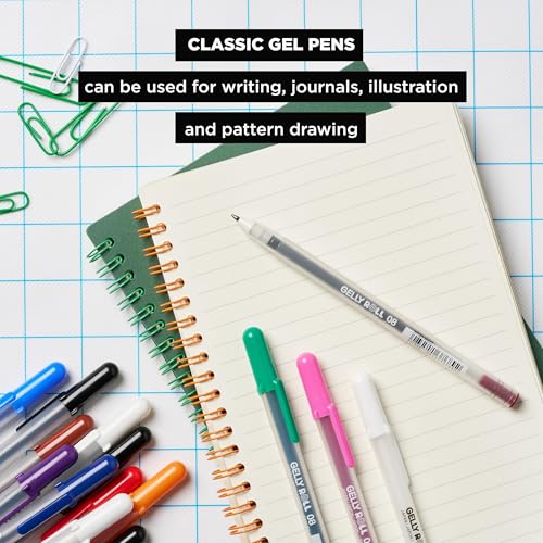 SAKURA Gelly Roll Classic, Fine Pt, Black, 6 Count - style: 6 Pen Pack