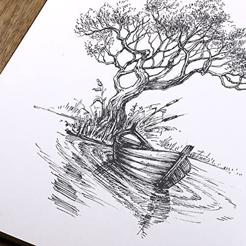 Sketchbook - Hardcover Sketch Pad, 8.5" x 11", Durable Sketch Book for Professional Adults, Artists and Amateurs, 68 lb/110 GSM, 58 Sheets, Use with Pens, Pencils, Sketching Stick