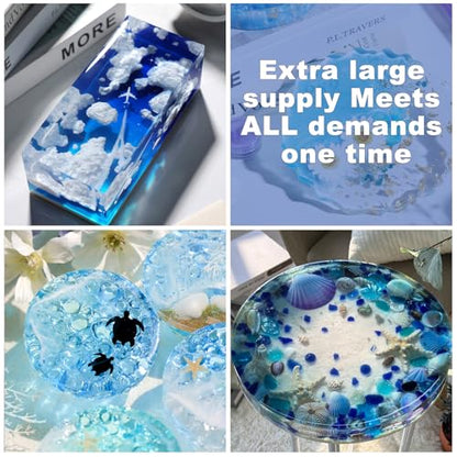 LET'S RESIN EPOXY RESIN 4 Gallon Epoxy Resin with Pumps, Bubble Free & High-Gloss Resin Kit, Crystal Clear Epoxy and Hardener for DIY Art, Molds Casting,Craft - size: 4 gallon