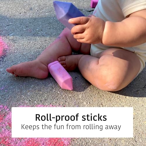 Urban Infant Non-Toxic Sidewalk Chalk for Toddlers and Kids - Washable Outdoor Jumbo Chalk - Berry Land - color: Berry Land