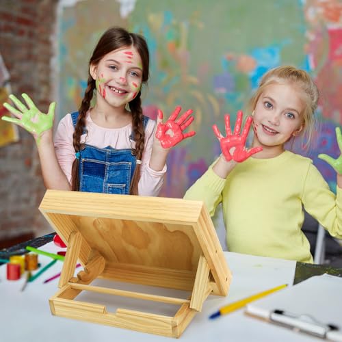DEAYOU 2 Pack Tabletop Easel for Painting, Adjustable Angle Wooden Art Easel Stand, Portable Drawing and Sketching Board for Canvas, Book, Artwork, Drafting, Student, Artist, Beginner, 13.8"x11.4"