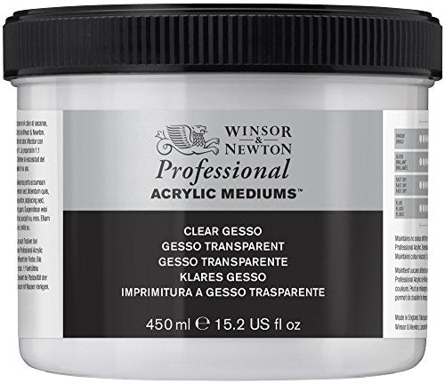 Winsor & Newton Professional Acrylic Medium, Clear Gesso, 450ml (15.2-oz) - color: Clear Gesso, style: 450ml (15.2-oz)