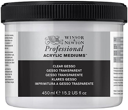Winsor & Newton Professional Acrylic Medium, Clear Gesso, 450ml (15.2-oz) - color: Clear Gesso, style: 450ml (15.2-oz)