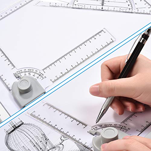 Frylr Metric A3 Drawing Board Drafting Table Multifunctional Drawing Board Table with Clear Rule Parallel Motion and Angle Adjustable Measuring System - size: Metric