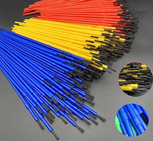 Paint Brushes Set, 300Pcs Plastic Paint Brushes Acrylic Paint Brush Watercolor Brushes Colorful Detail Painting Kit Art Supplies for Face Nail Art, Miniature Detailing and Rock Painting - color: 300pcs