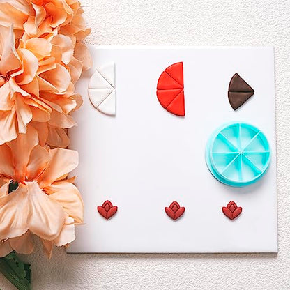 TAINSKY Color Recipe Wheel Polymer Clay Cutter Tool, Polymer Clay Recipe Cutter Guide
