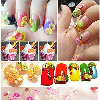 3000 PCS Polymer Fruit Slices Nail Art Slice for DIY 3D Polymer Slices Making for Nail Art（Leaves Slices - color: Leaves