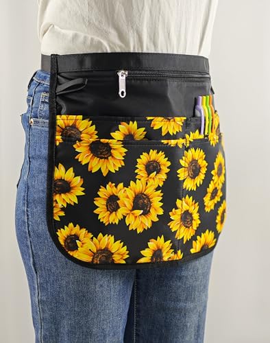 Barber Apron with 5 Pockets, Waterproof and Bleach-proof Hair Stylist Apron for Men and Women - color: Sunflower