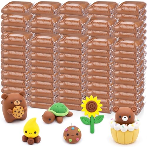 VioraWhite 216 Pcs 76 oz Brown Air Dry Clay Bulk Ultra Light Modeling Clay for Kids DIY Magic Foam Gifts Safe and Non Toxic for Sculpting Boys Girls Kids School Birthday Gifts