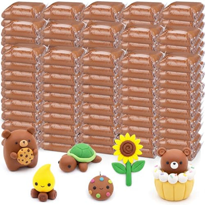 VioraWhite 216 Pcs 76 oz Brown Air Dry Clay Bulk Ultra Light Modeling Clay for Kids DIY Magic Foam Gifts Safe and Non Toxic for Sculpting Boys Girls Kids School Birthday Gifts