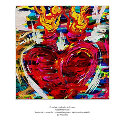 Creative Inspirations 4x6 Stretched Canvas Super Value 5 Packs - Artist Quality, Low Cost Canvas, Cotton Duck, Acid Free, Archival, Accepts All Paints, Double-Primed 10oz, Paintable Edges - size: 4x6"
