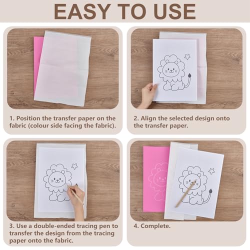 NBEADS 5 Pcs Large Transfer Tracing Paper, 1.09 Yards x 20.31Inch White Carbon Paper for Tracing Carbon Graphite Transfer Paper for DIY Wood Paper Canvas and Other Art Craft Surfaces