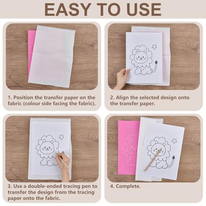 NBEADS 5 Pcs Large Transfer Tracing Paper, 1.09 Yards x 20.31Inch White Carbon Paper for Tracing Carbon Graphite Transfer Paper for DIY Wood Paper Canvas and Other Art Craft Surfaces