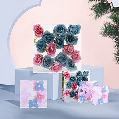 Square Silicone Molds for Resin, Large Resin Mold Glossy Deep Square Molds 6.6''x 2'' w Deep Epoxy Resin Molds for Flowers Bouquet Preservation - color: Square Silicone Molds