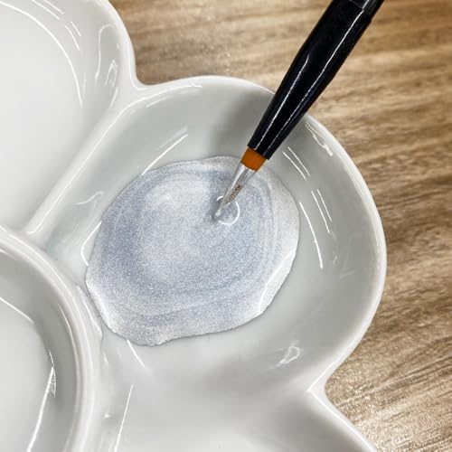 Kuretake Painting Ink, for dip Pen, Brush, Liquid, Paste, Artist, Non Toxic Paints, Illustration, Lettering, Drawing, Writing, Made in Japan (Silver)